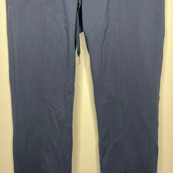 ATHLETA Women's Size Small Navy Joggers Zip Pockets Tapered Leg Stretch Material - Picture 3 of 8